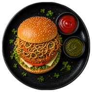 Noodle Tikki Burger